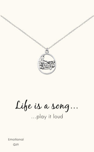 Music silver pendant